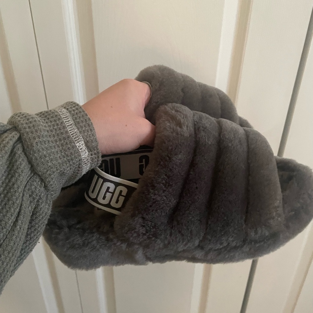 UGG Charcoal Plush Slippers